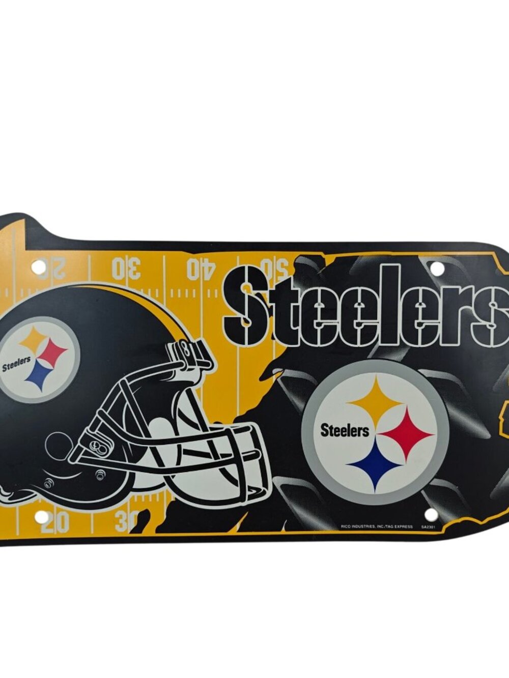 Pittsburgh Steelers Plastic Sign Wall Plaque PA State Outline NFL Logo